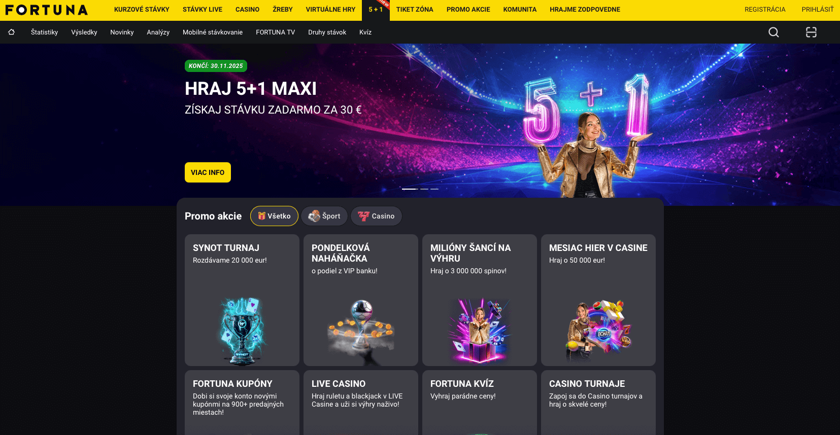 Aktuálne Promo Akcie a Bonusy na Stávky a Kasíno (Fortuna) 