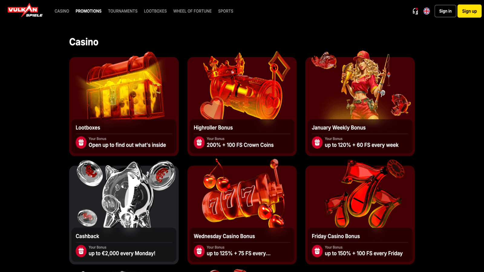 VulkanSpiele Promotions