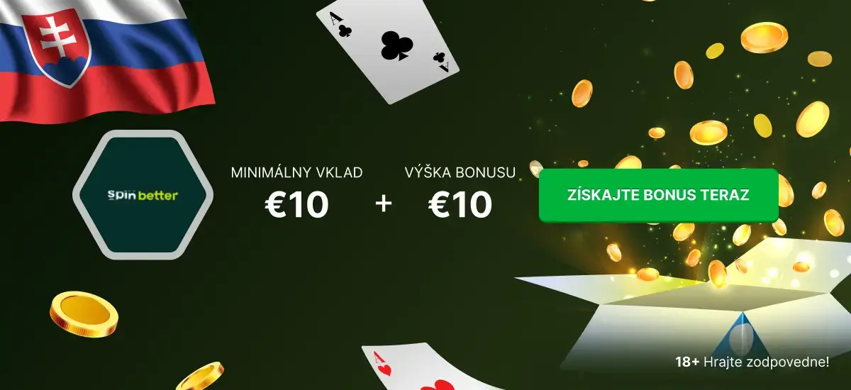 10 eur bonus za vklad 10 eur v kasine SpinBetter