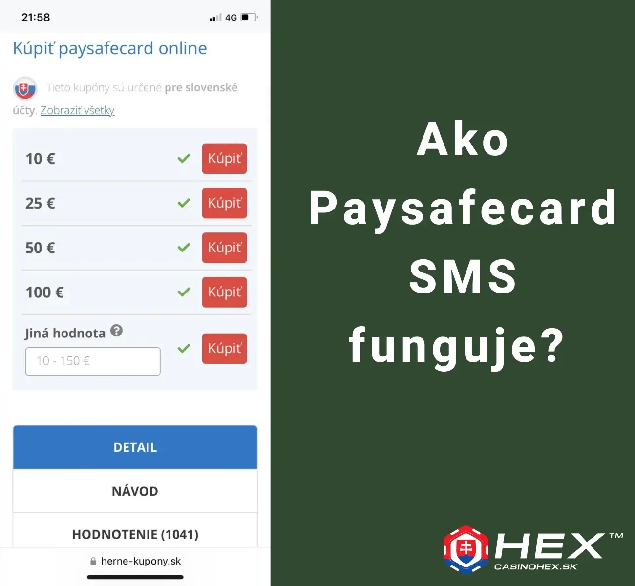 Ako kupit Paysafecard cez SMS