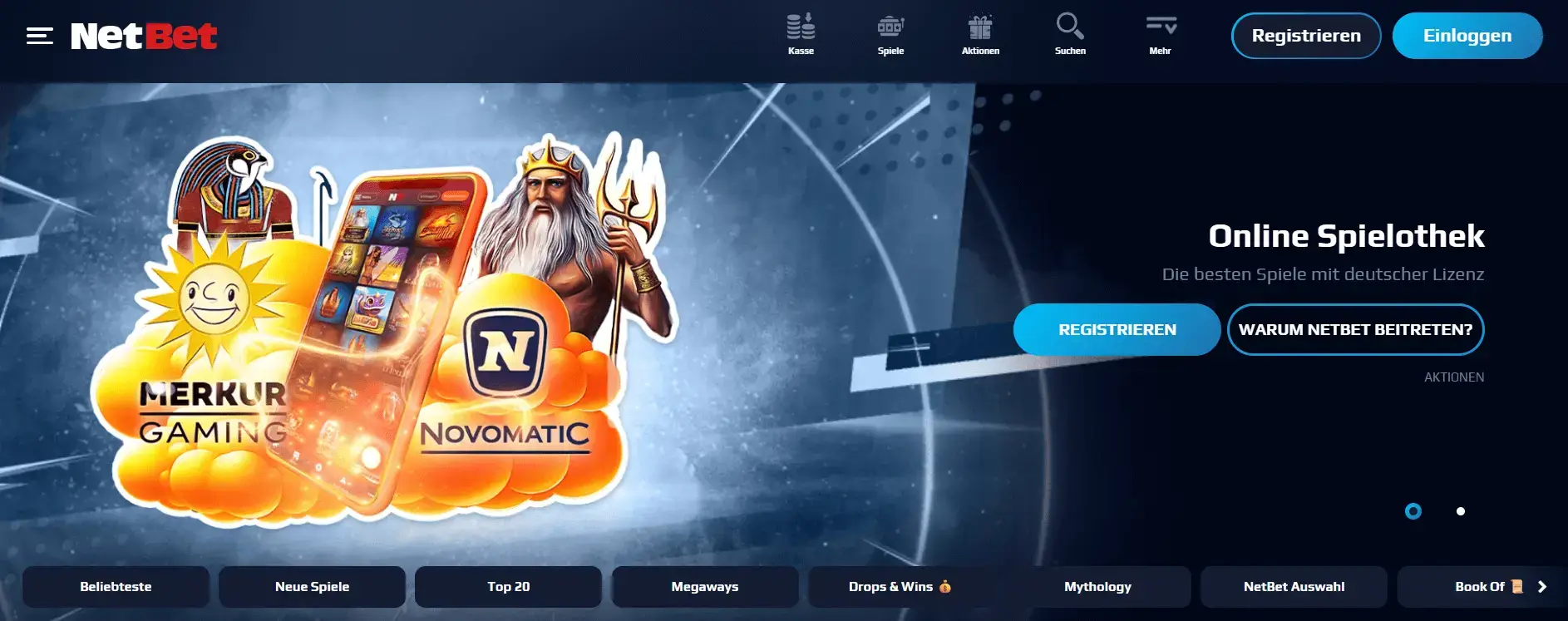 NetBet – online kasíno s hrami od Merkur Gaming a Novomatic