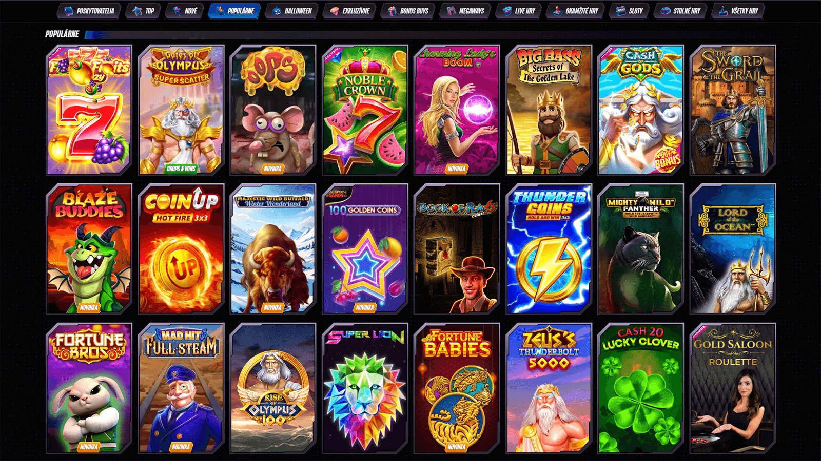 Oblubene hry v kasine WinRolla