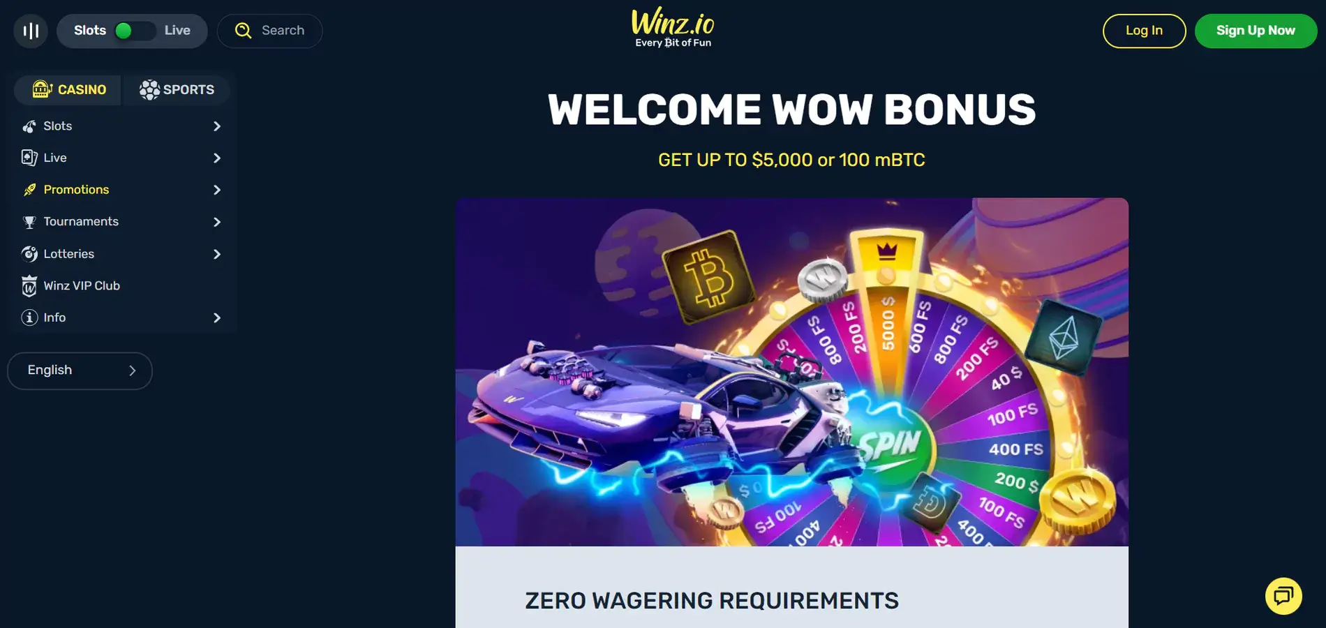 Winz casino najvyšší bonus