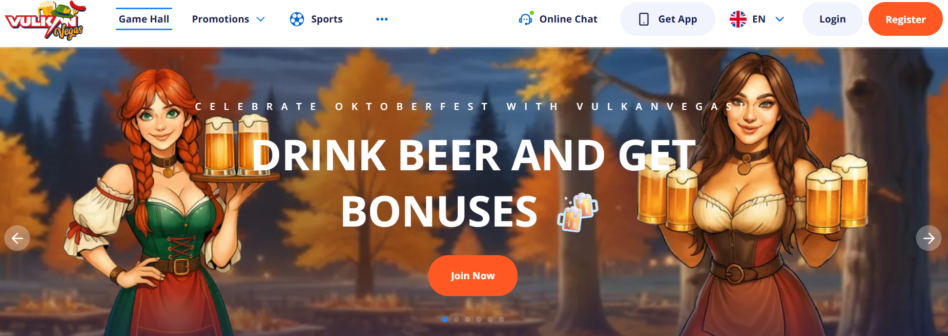 vulkanvegas Špeciálny Oktoberfest bonus