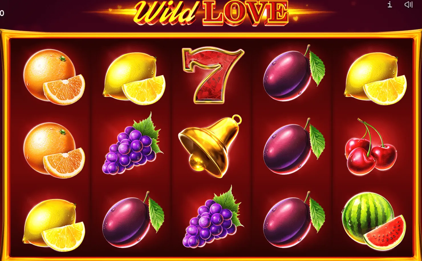 klasicky ovocny automat wild love s valentinskou tematikou