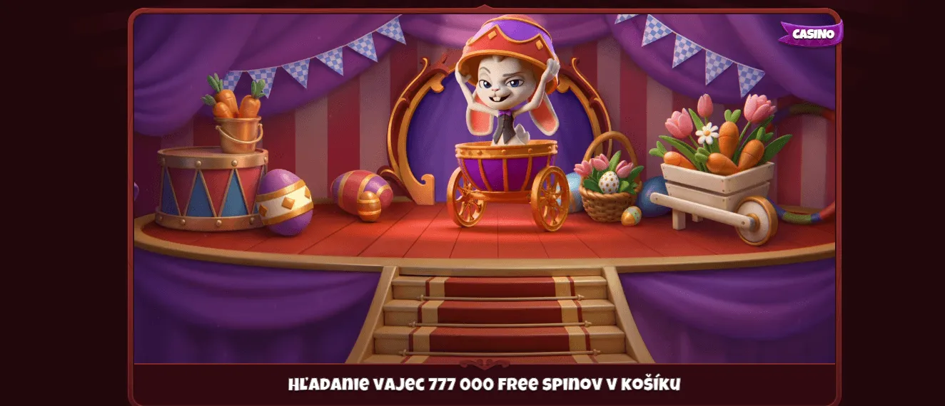 magius casino podium v cirkusovom stane na akciu hladanie vajec free spinov v kosiku