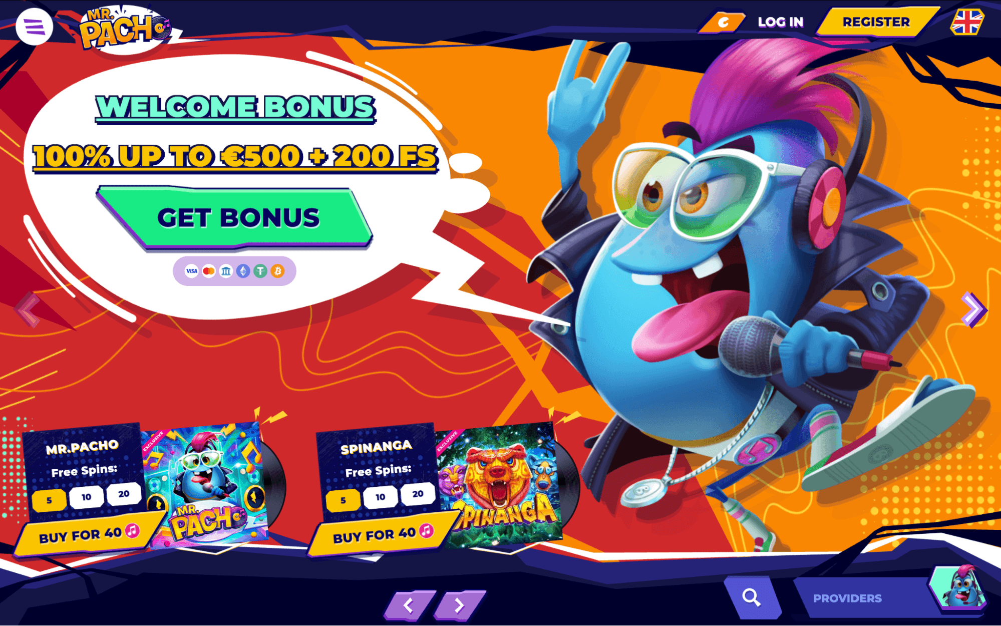 mr pacho casino welcome bonus up to E