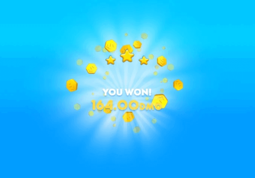 obrazovka s oznámením you won! (vyhrali ste!) a sumou 4.00$ dmo v strede.