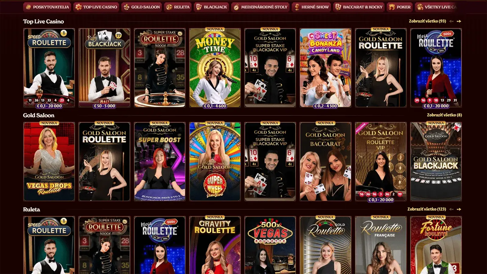 Vyber hier nazivo v kasíne Casoola na Slovensku