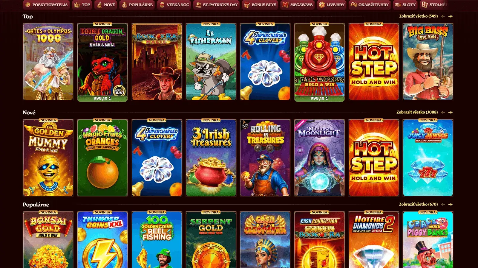 Vyber hier v kasine Casoola na Slovensku